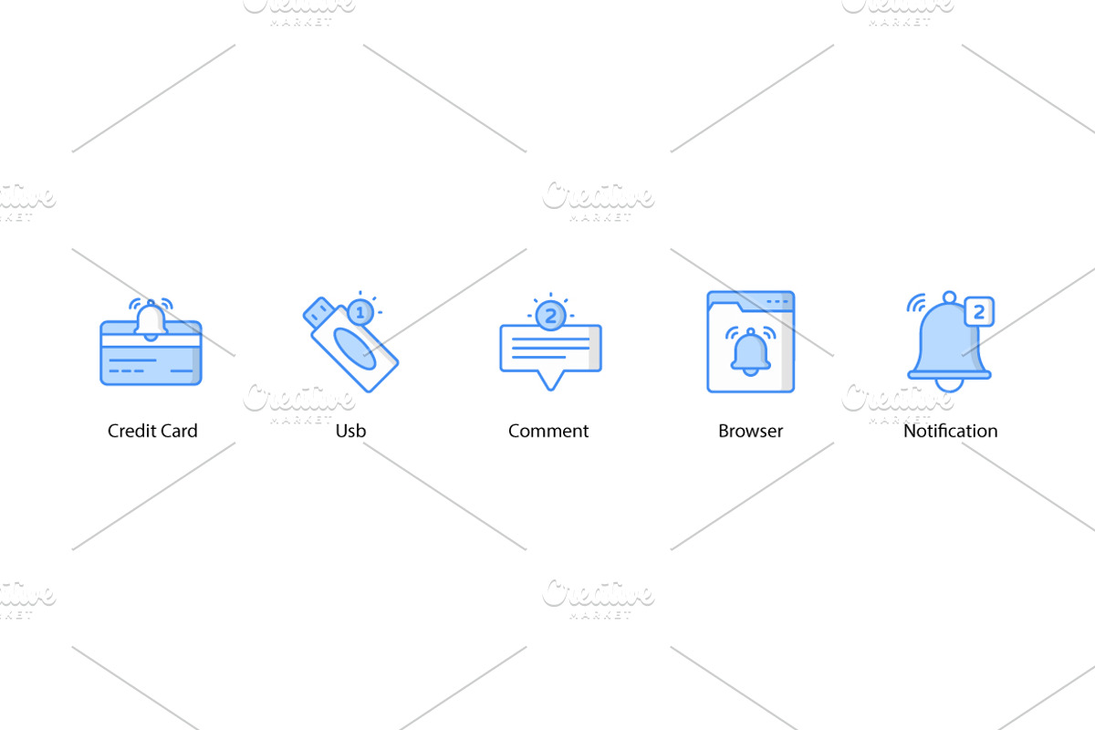 Notifications icons, an Icon by Vector Squad (Photo 5 of 5)