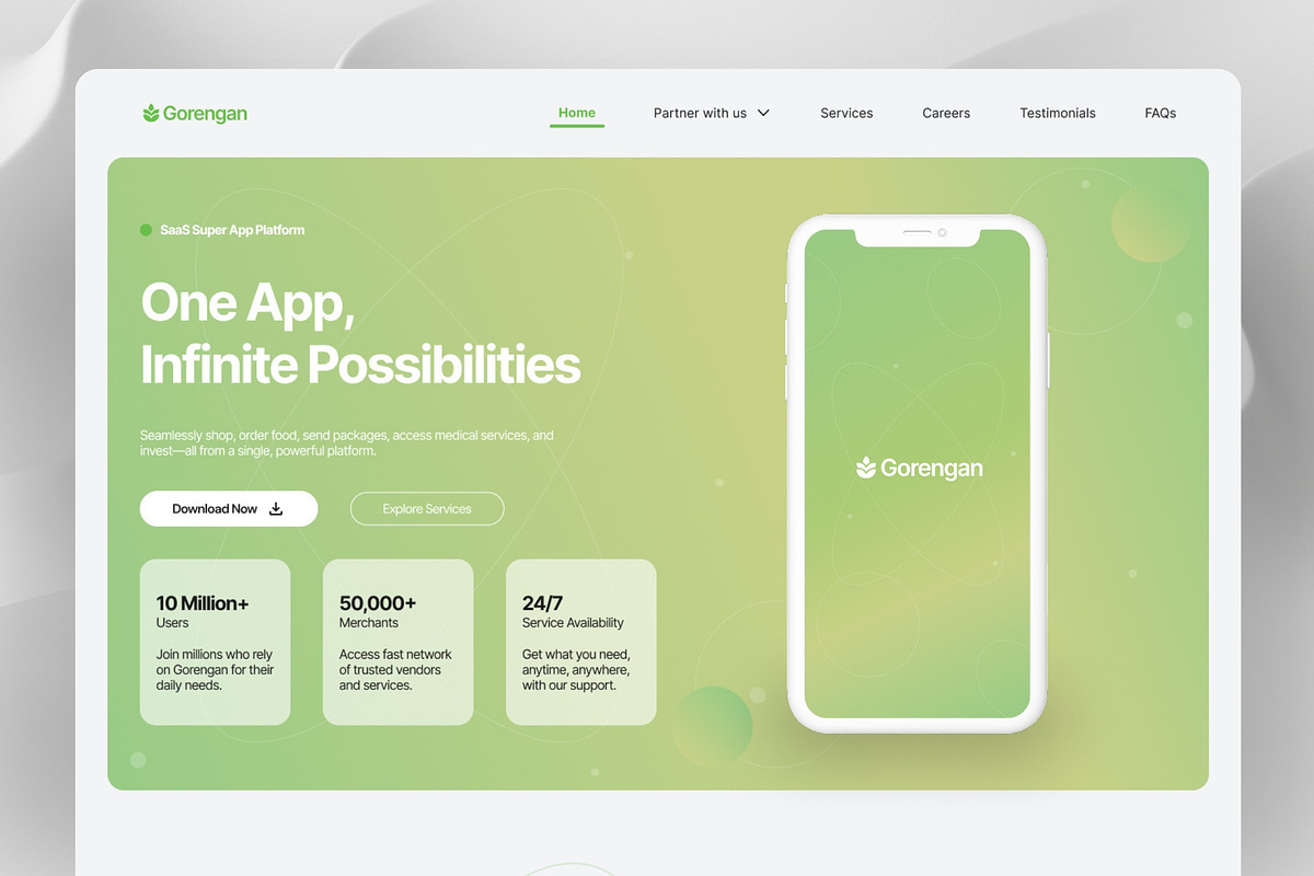 SaaS Website Landing Page, a Websites & App Template by FIBRINOSÄ (Photo 6 of 6)