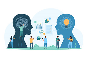 Mentor assistance visualization app, a Person Illustration by Flashvector