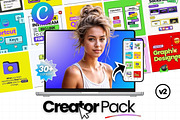 Creator v2 Canva Templates For IG, a Social Media Template by Virall (Thumbnail 1 of 10)