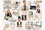 Money Girl Clipart | Business Girl, a Finance Illustration by GlamArtZhanna (Thumbnail 5 of 6)