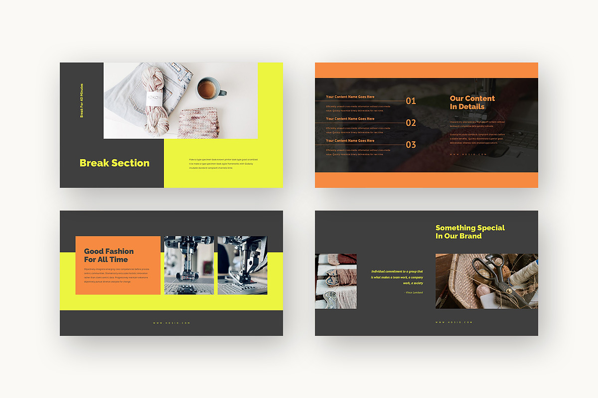 Hosio : Fashion Brand Google Slides, a Presentation Template by Punkl Camp (Photo 14 of 16)