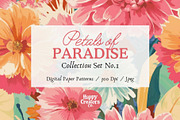 Petals of Paradise Digital Papers #1, a Pattern Graphic by Happy Creators Co. (Thumbnail 1 of 7)