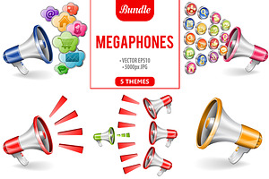 Megaphones, a Technology Illustration by TAlex