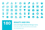 180 Beauty and Spa Material Icons, a Solid Icon by Creative Stall (Thumbnail 1 of 5)