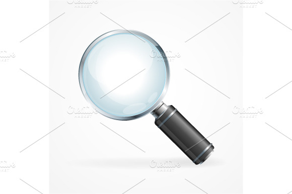 Vector Magnifying Glass Icon Set