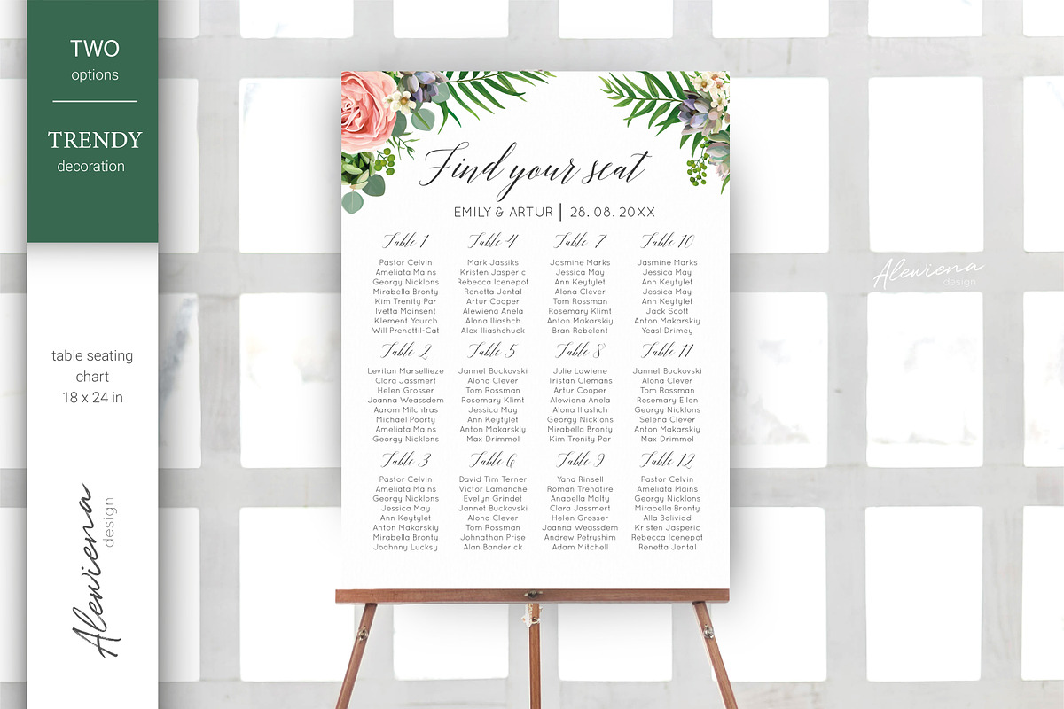 Wedding set - Tropical blossom, an Invitation Template by Alewiena (Photo 8 of 14)