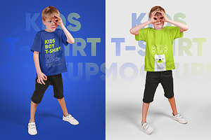 Kids Boy T-Shirt PSD Mockups Vol5