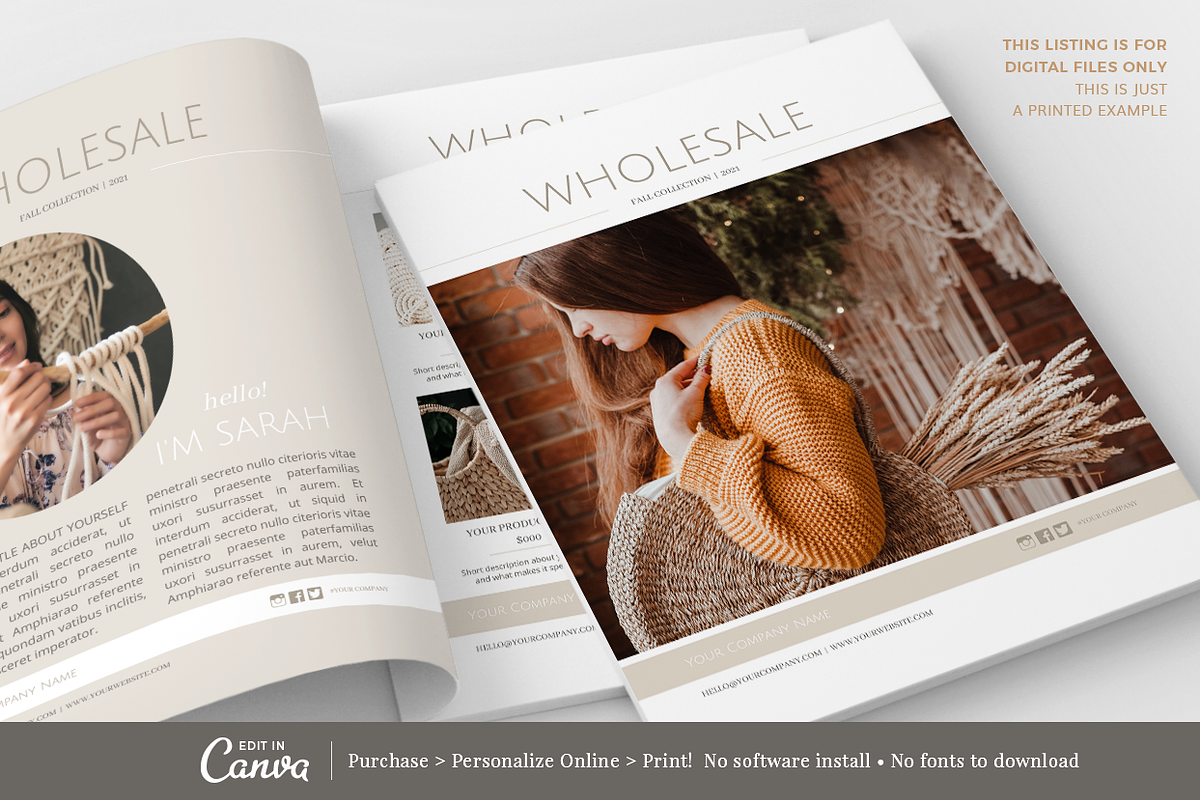 CANVA Wholesale Catalog Template, a Magazine Template by Digiluxe (Photo 3 of 5)
