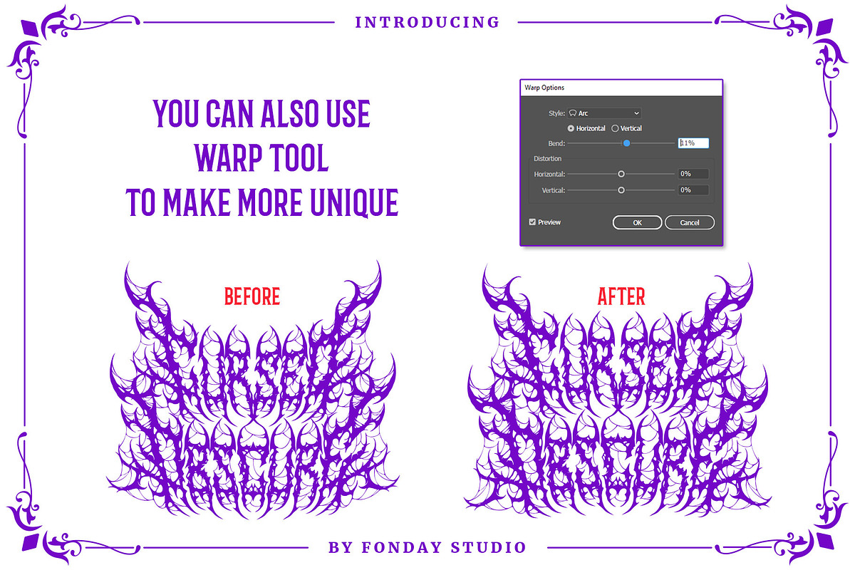 Cursed Obscure Death Metal Font, a Blackletter Font by Fonday Studio (Photo 17 of 19)