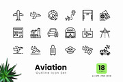 Aviation Outline Icons, an Outline Icon by Zeer Graphic (Thumbnail 2 of 2)