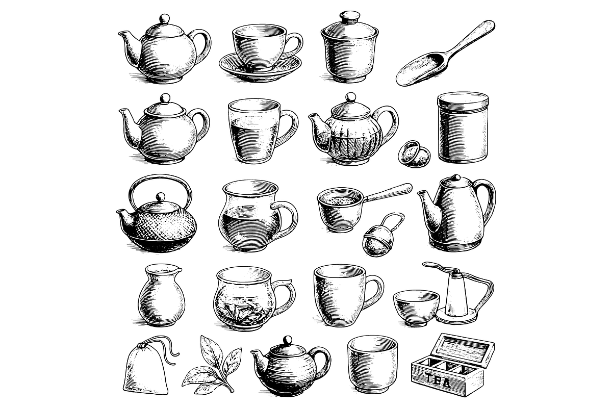 Tea Time Illustration, an Object Graphic by nikagraphic