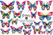 Watercolor Butterfly Clipart, an Animal Illustration by Digital Artistic99 (Thumbnail 1 of 11)