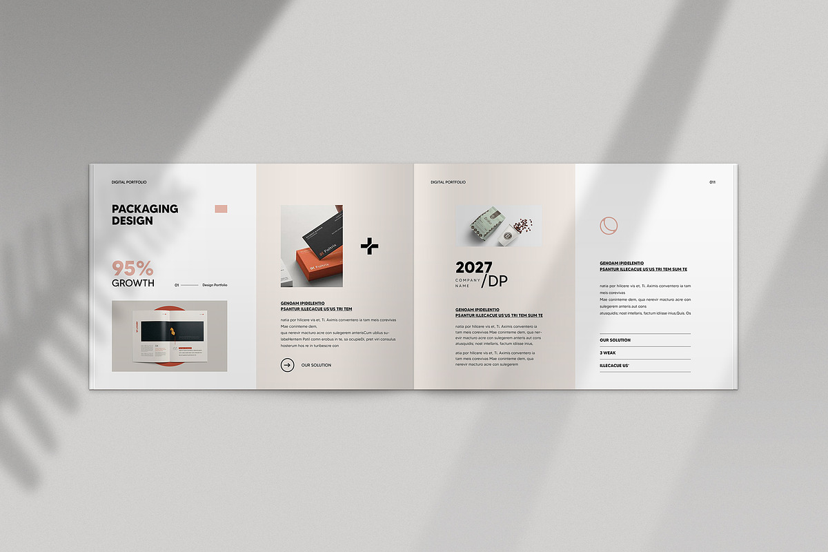 Minimal Portfolio Template, a Brochure Template by KreateTribe (Photo 3 of 9)