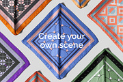 Silk Scarf Mockup - Studio series 02, an Apparel Mockup by Mocku (Thumbnail 8 of 13)