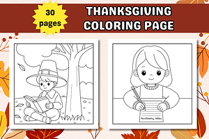 Cute Thanksgiving Coloring Page