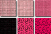 Black and Pink Valentine Pattern, an Illustration by CraftArtStudio (Thumbnail 2 of 3)
