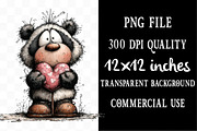 Valentine Animals Watercolor Clipart, an Illustration by Designking (Thumbnail 4 of 5)