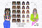 Groovy Girl Clipart | Fashion Woman, a Person Illustration by GlamArtZhanna (Thumbnail 2 of 4)