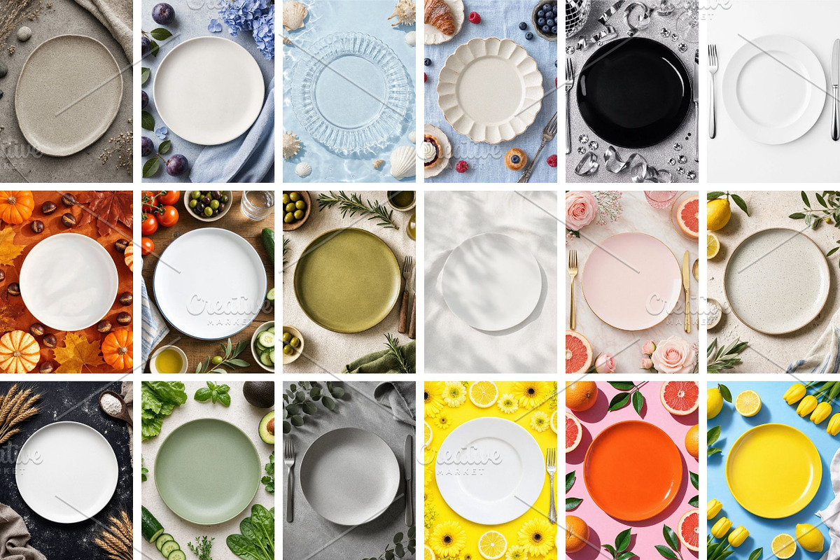 Empty Plate Photos, Top View Flat, a Food & Drink Photo by Selenique Studio (Photo 8 of 10)