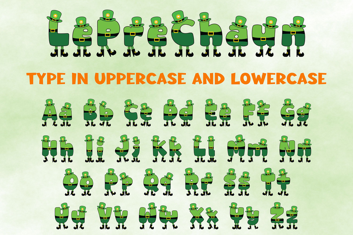 Happy St. Patrick - 6 Color Fonts, a Font by Adalin Shop (Photo 2 of 14)