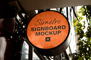 Signboard Store Mockup, an Advertising Mockup by Simetrica Labs (Thumbnail 4 of 4)