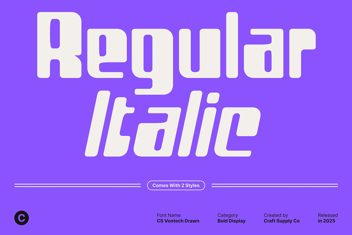 CS Vontech Drawn, a Sans Serif Font by Craft Supply Co. (Photo 3 of 8)