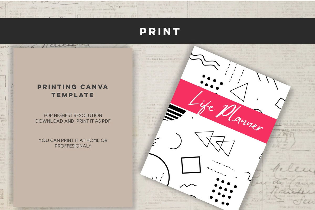 Printable Life Planner Template, a Stationery Template by Design House (Photo 7 of 9)