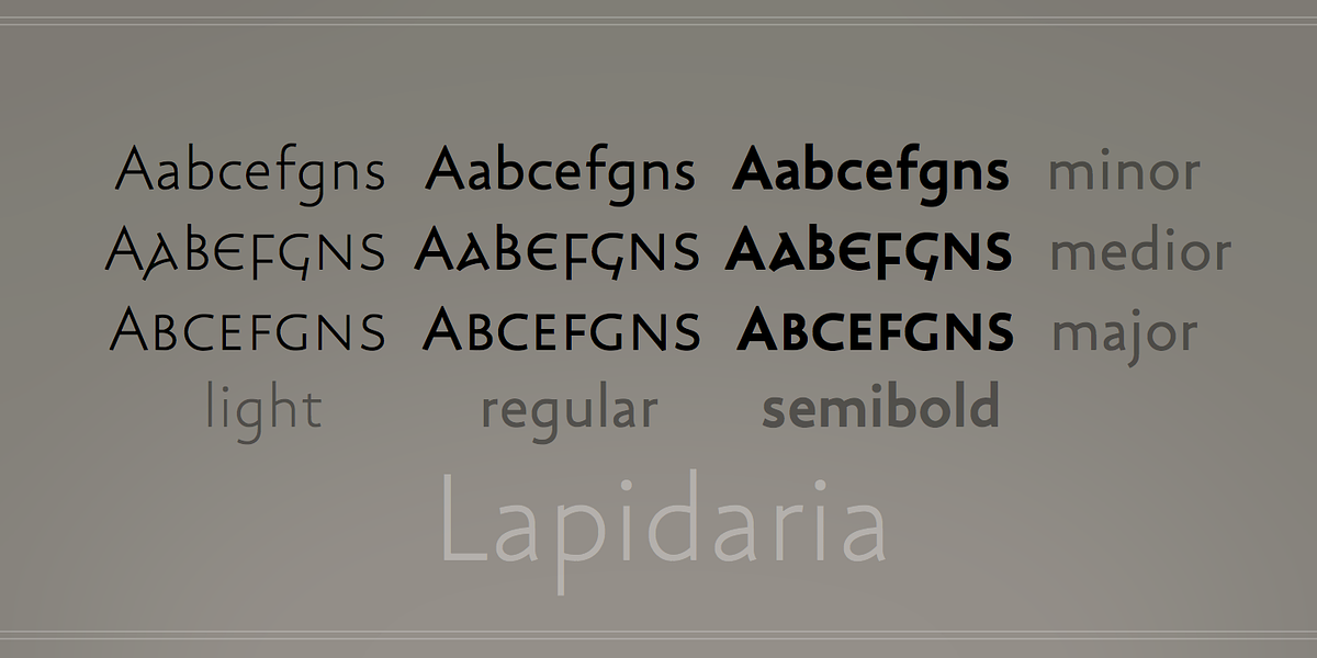 Lapidaria, a Sans Serif Font by Andreas Stötzner (Photo 2 of 7)