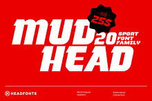 Mudhead Family | Sports Display Font