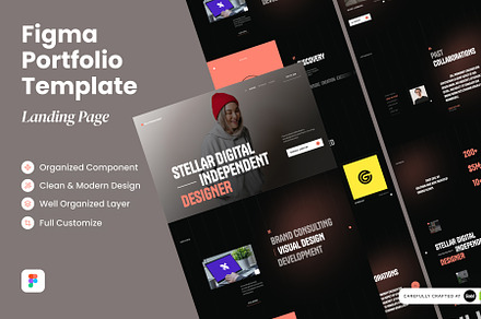 Gill - Figma Portfolio Template, a Landing Page Template by SLAB! Design