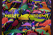 Magic Mushrooms, a Pattern Graphic by Alona Savchuk (Thumbnail 1 of 7)