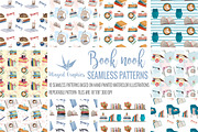 Seamless Watercolor Book Patterns, a Pattern Graphic by Winged Graphics (Thumbnail 2 of 4)