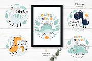 Cute Dinosaur Collection, a Wallpaper Graphic by Nafanya (Thumbnail 6 of 10)