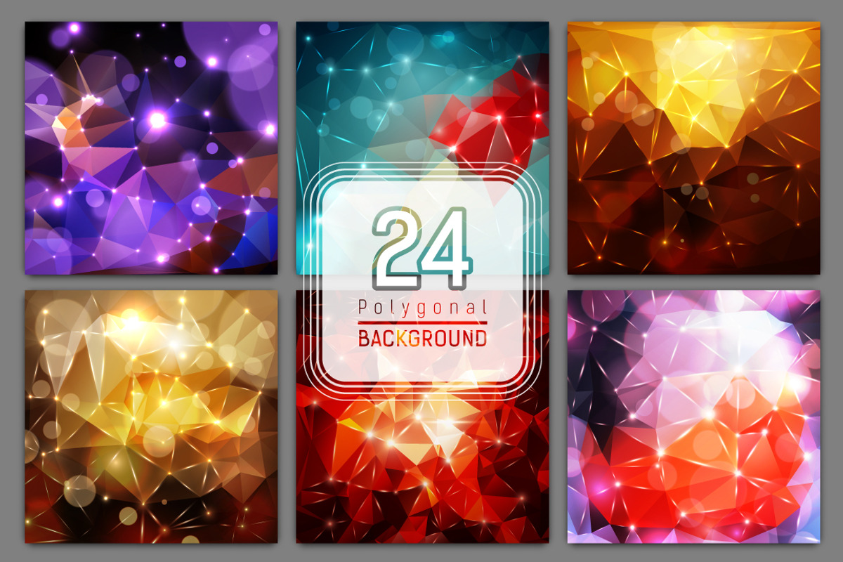 [50%OFF] 24 polygonal backgrounds, a Decorative Illustration by frost_newt (Photo 4 of 4)