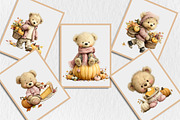 Whimsical Fall Autumn Teddy Bear Png, a Seasonal Illustration by Rose Art (Thumbnail 5 of 6)