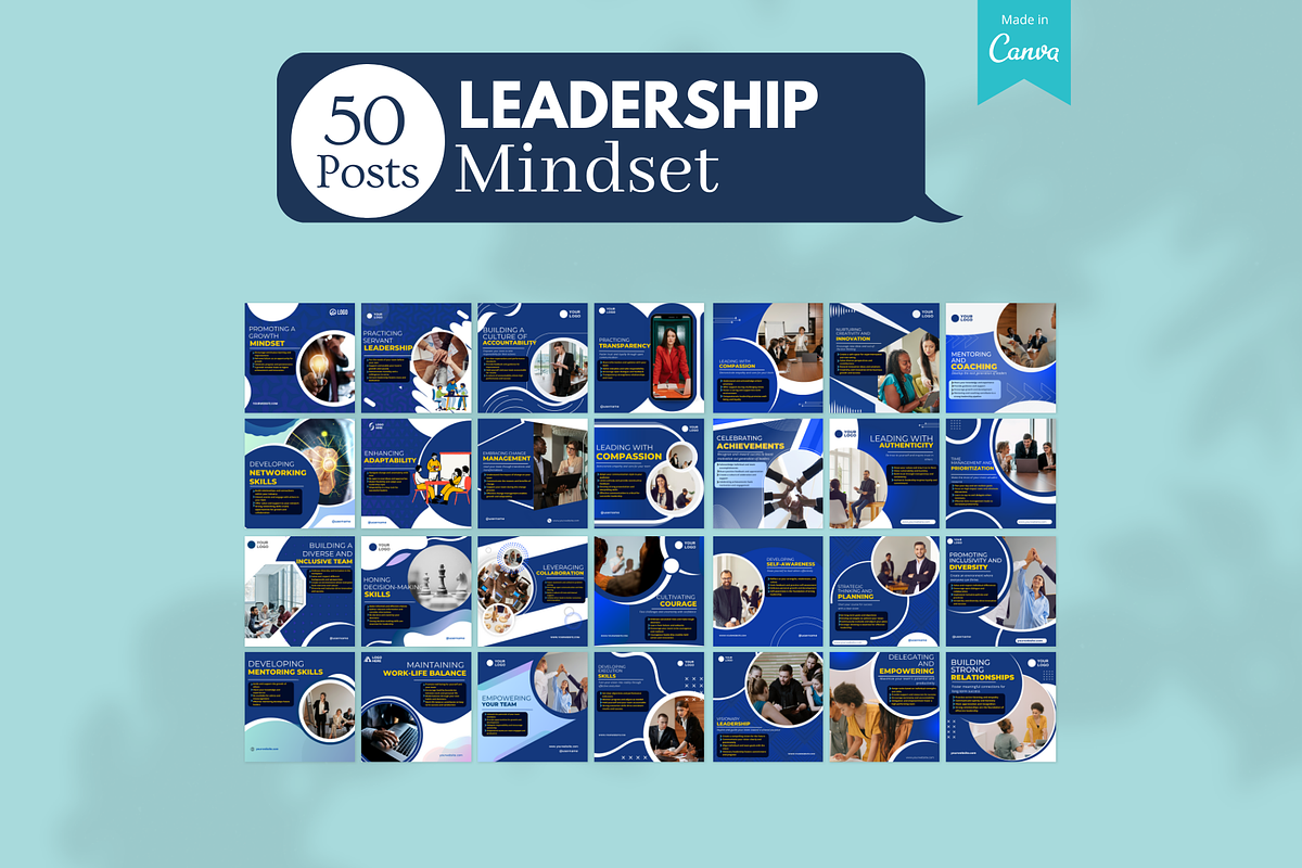 Leadership Bundle- Canva Templates, a Social Media Template by Viral Content Design (Photo 4 of 17)