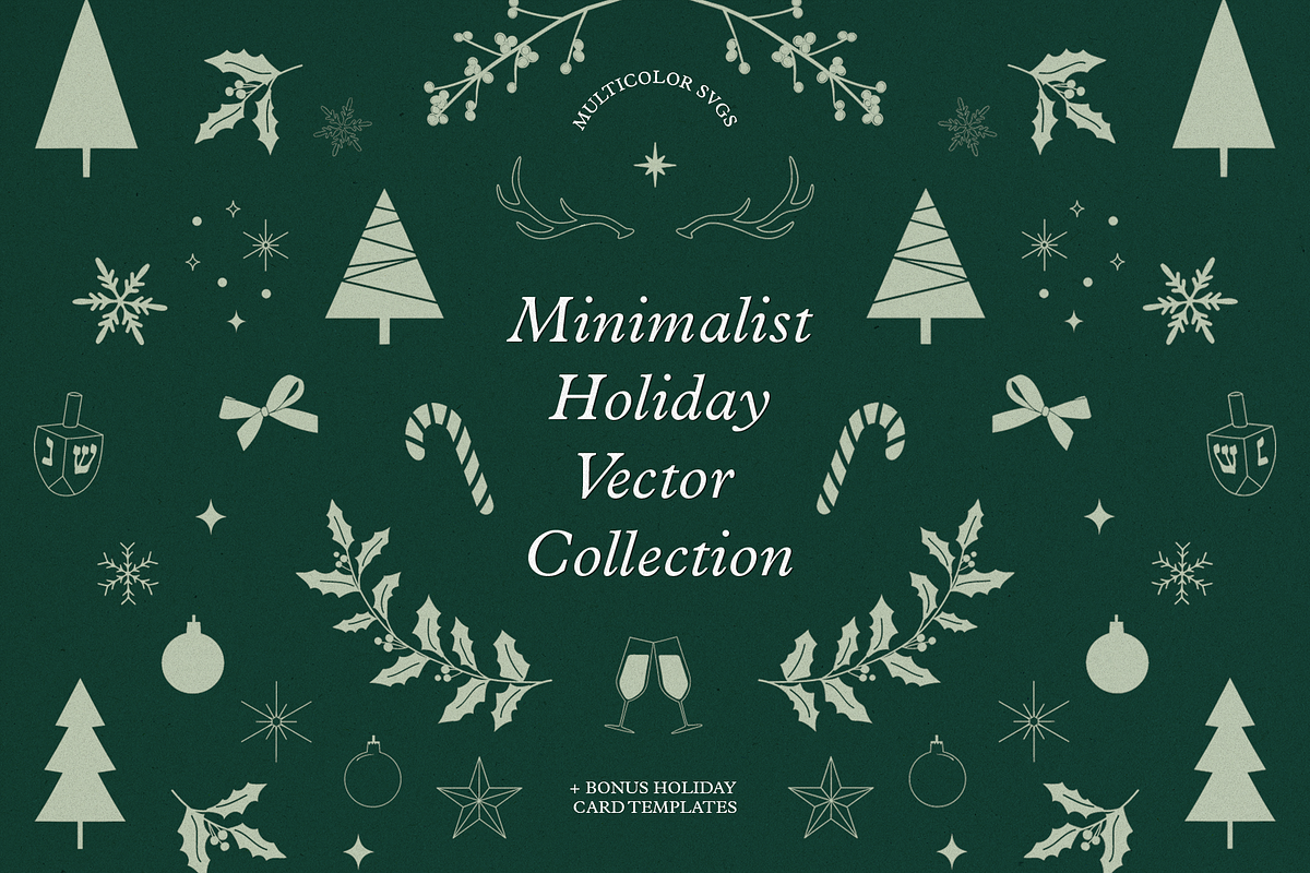 Minimalist Holiday Vector Collection, an Illustration by ALunadoki Design (Photo 1 of 5)