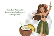 Aloha Hawaii Clipart, Luau party, an Object Illustration by ArtGiftsStudio (Thumbnail 4 of 4)