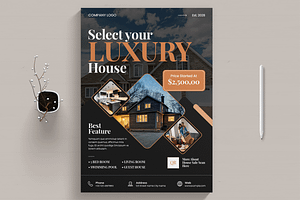 Luxury House Sale Flyer Template, a Flyer Template by MightyDesign