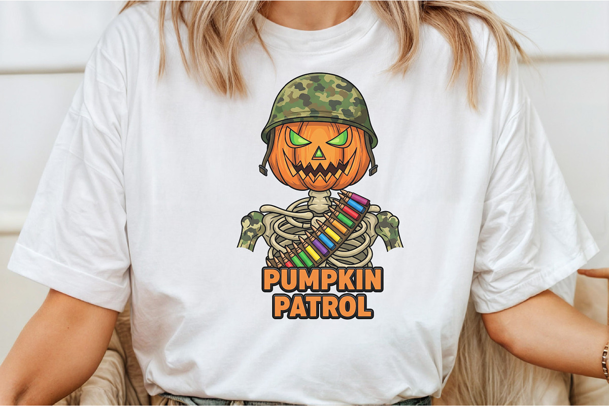 Camo Pumpkin Halloween Sublimation, an Illustration by DreamCafeArt (Photo 4 of 6)