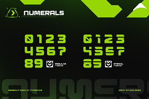 Regbot - Futuristic Stencil Font