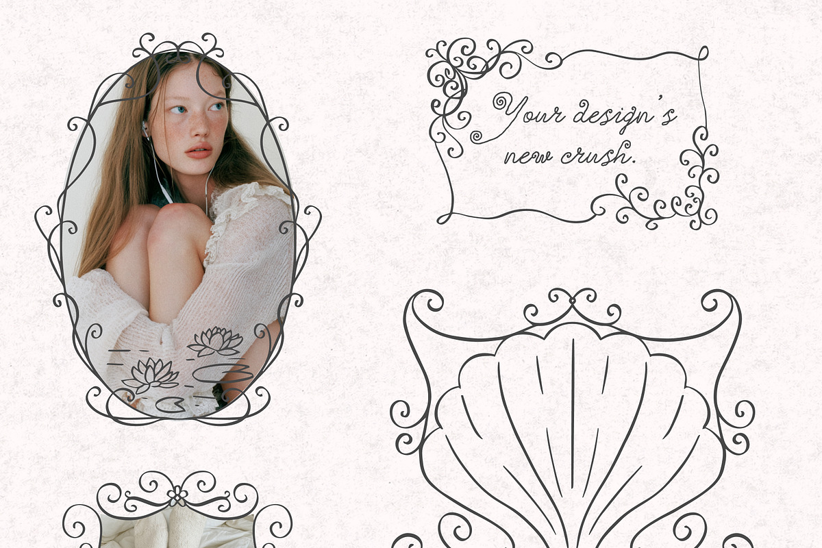 100 Coquette Frames Collection, an Object Graphic by Feelsoul (Photo 4 of 10)