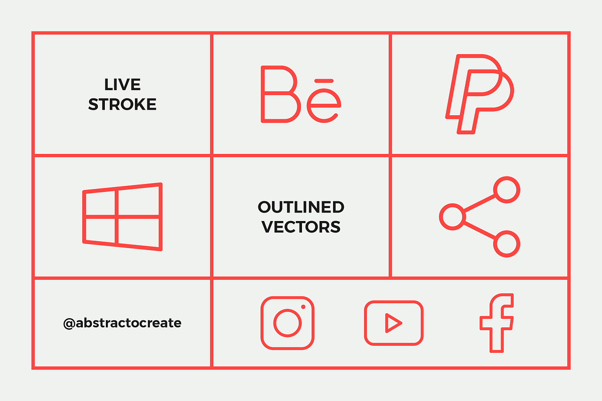 Social Media Line Icons Pack, an Outline Icon by Abstracto-Create (Photo 5 of 5)