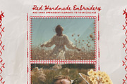 Red Handmade Embroidery Collage, an Object Graphic by InstaDesignPro (Thumbnail 14 of 18)