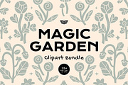 Magic Garden Clipart Bundle, an Illustration by ClayStudio (Thumbnail 1 of 8)
