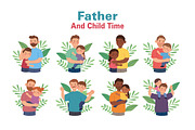 Father and Child Moments Vector, a Person Illustration by CreartiveDesign (Thumbnail 2 of 10)
