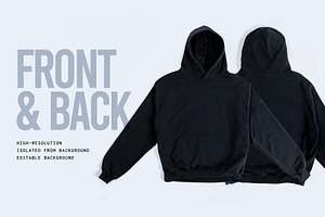 RUE PORTER Black Hoodie Mockups