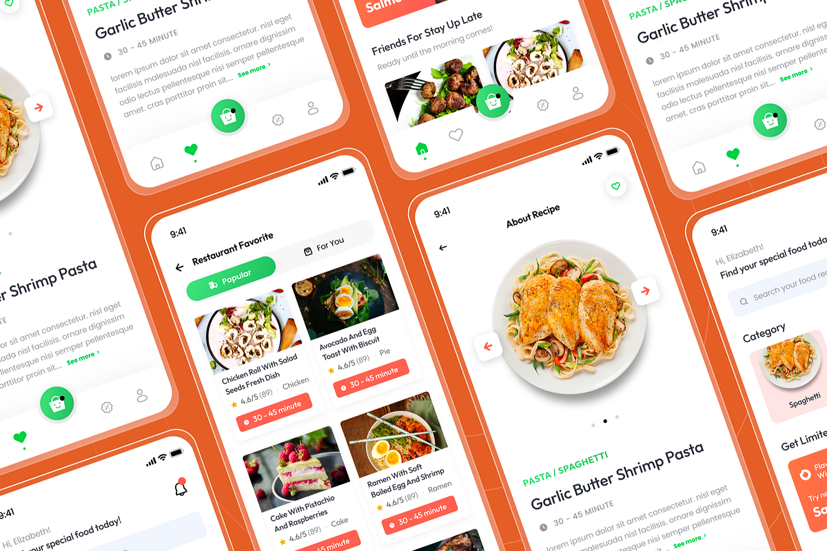 Recipe Rise -  Mobile App UI KIT, an App Template by SquidPixey (Photo 3 of 3)