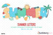 Summer Letters Clipart, an Illustration by Huckleberry Hearts (Thumbnail 1 of 4)
